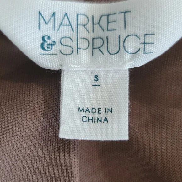 Market And Spruce Faux Suede Motorcycle Jacket Camel Size Small - Picture 10 of 11